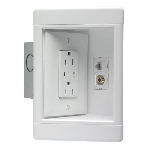 wall mounted tv junction box|wall mounted outlet box.